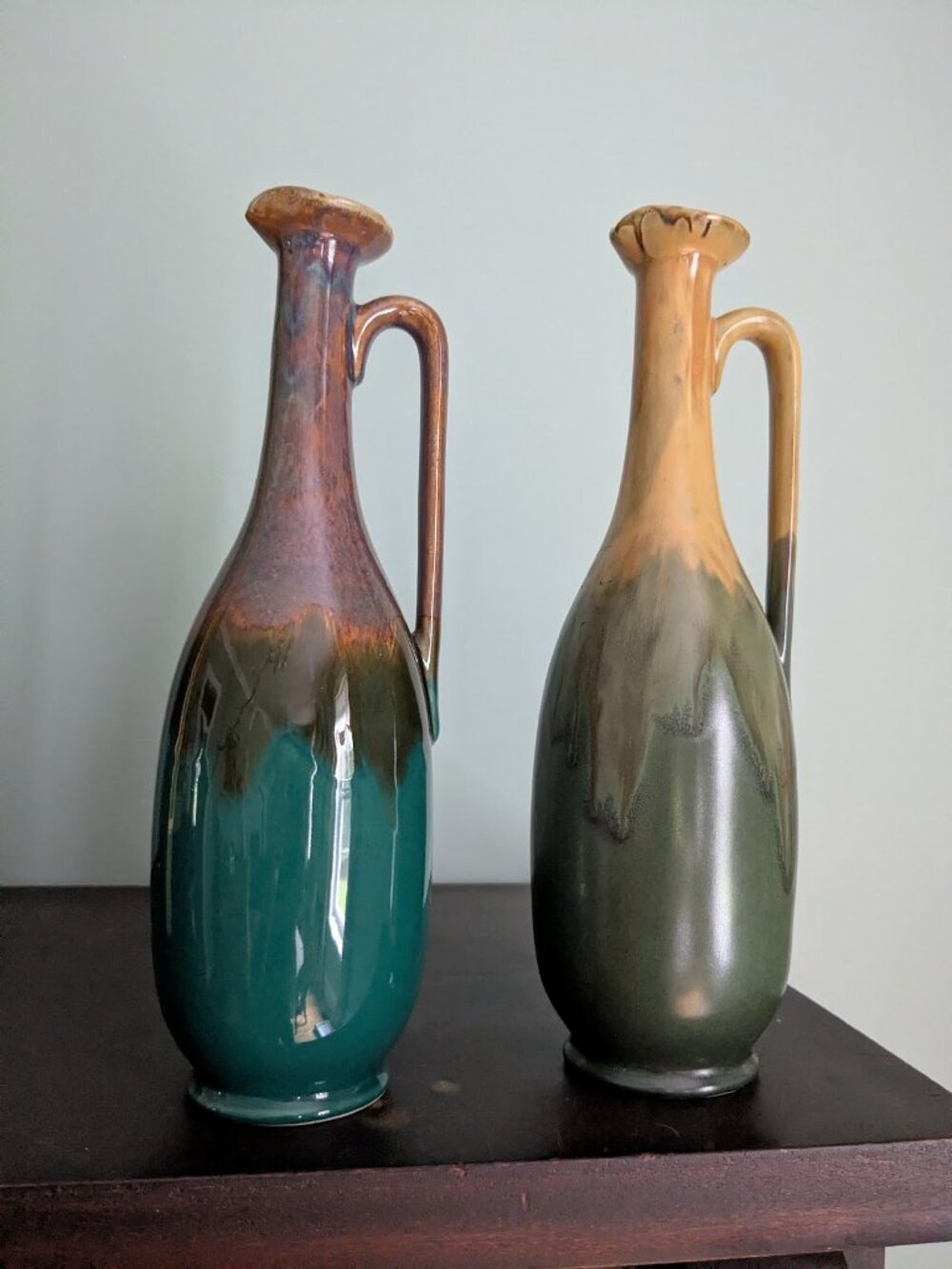 Labbé François Art Nouveau (1900) Ceramic Carafes, Made in France